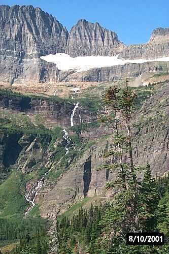 Grinnell Falls - Below Grinnell Glacier