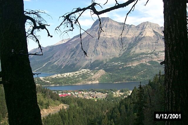 Waterton Town From Alderson Trail