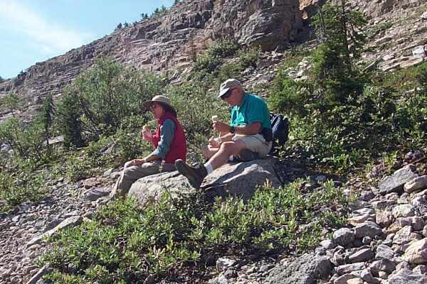  Iceline Trail - Lunch in the boulder Field 