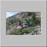 Iceline Trail - Lunch in the boulder Field
