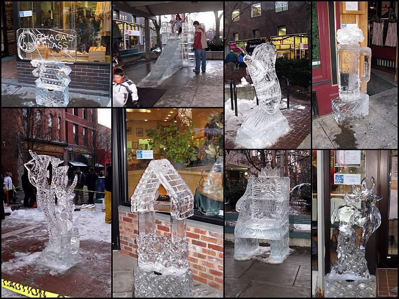 Ice Sculptures Ithaca Commons 2009